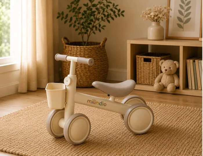 Mini bicicleta de madera Milindio, próximamente disponible